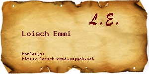 Loisch Emmi névjegykártya